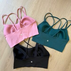 lululemon athletica Like a Cloud Bra Pink, Teal & Black (3-Pack) SIZE 8